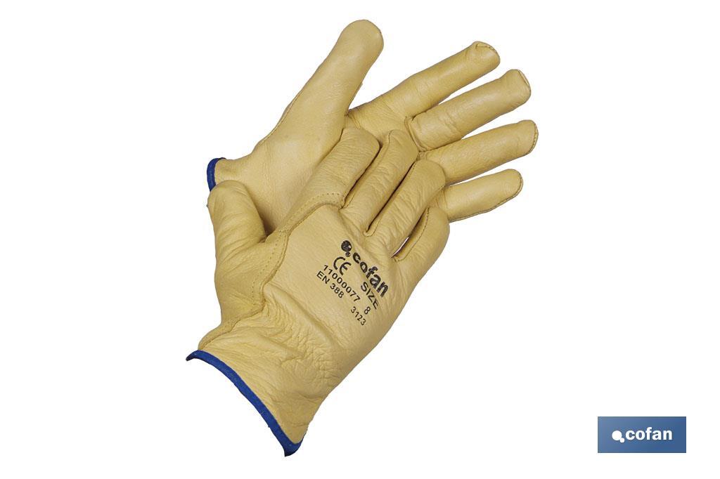 BLISTER GUANTES VACUNO EXTRA C/BORREGUITO T-8 (PACK: 12 UDS)